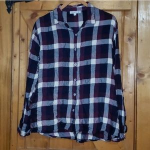 Harper Long Sleeve Plaid Francesca's Button Down Size XL